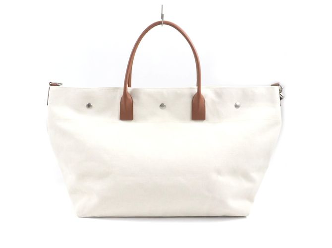Borsa shopping Maxi 2 in 1 SAINT LAURENT Rive Gauche Marrone Beige - vista 4