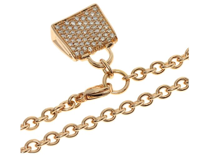 Bracciale Amuleto Birkin con Diamanti Hermès in Oro Rosa 18K D'oro - vista 3