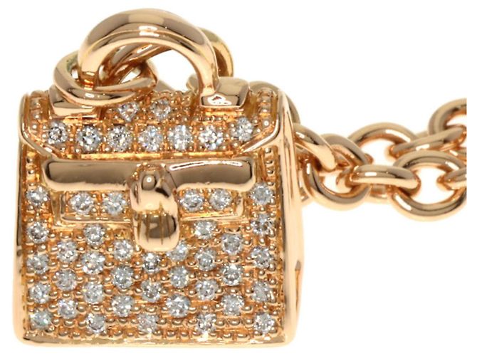 Bracciale Amuleto Birkin con Diamanti Hermès in Oro Rosa 18K D'oro - vista 6