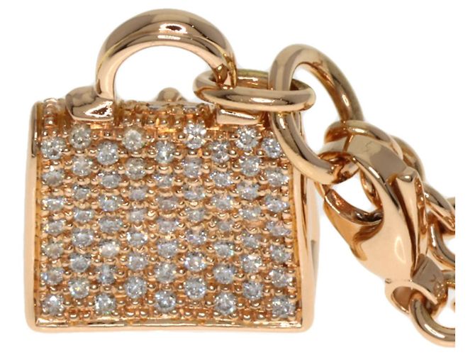 Bracciale Amuleto Birkin con Diamanti Hermès in Oro Rosa 18K D'oro - vista 7