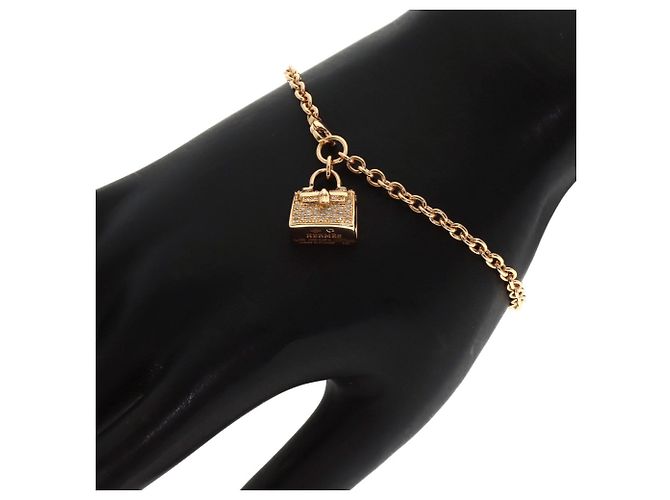 Bracciale Amuleto Birkin con Diamanti Hermès in Oro Rosa 18K D'oro - vista 8