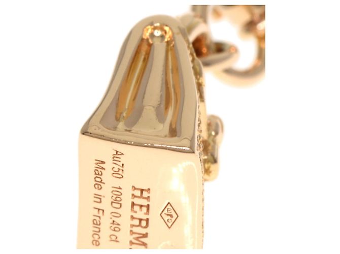 Bracciale Amuleto Birkin con Diamanti Hermès in Oro Rosa 18K D'oro - vista 9