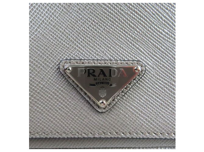 Borsa a Spalla Prada in Pelle Saffiano Argilla Beige - vista 11
