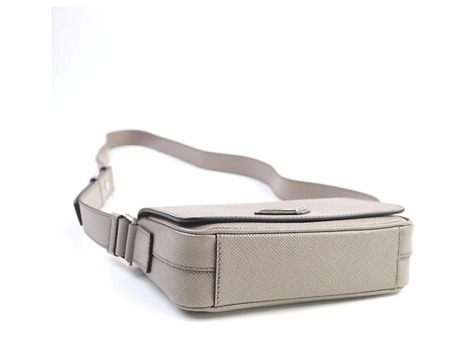 Borsa a Spalla Prada in Pelle Saffiano Argilla Beige - vista 4