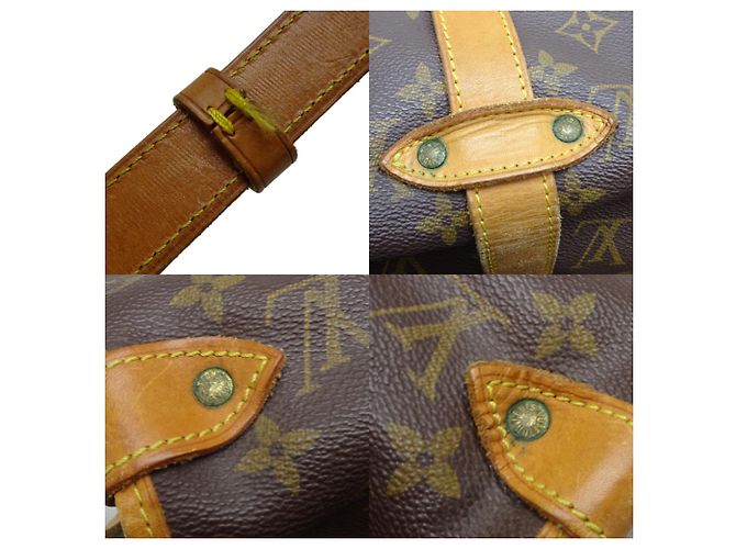 Borsa a Spalla Saumur GM Donna Louis Vuitton Marrone Monogramma - vista 9