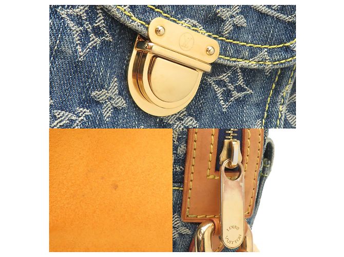 Borsa a tracolla in denim Louis Vuitton Blu - vista 10