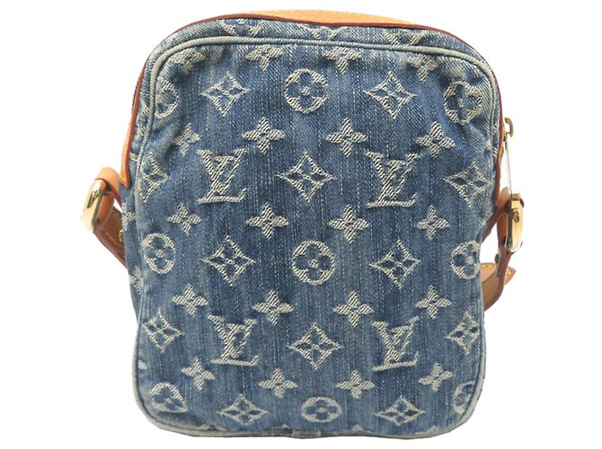 Borsa a tracolla in denim Louis Vuitton Blu - vista 2