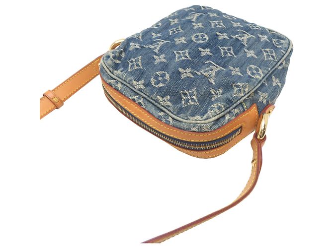 Borsa a tracolla in denim Louis Vuitton Blu - vista 4