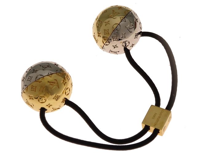 Scrunchie Nanogram Planet di Louis Vuitton Nero Argento D'oro - vista 3