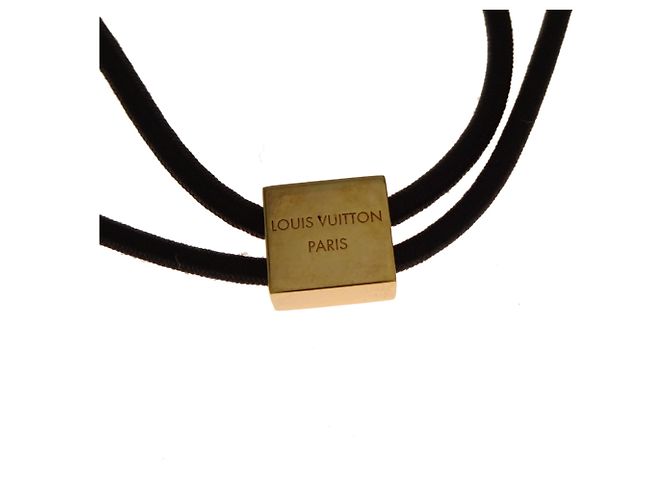 Scrunchie Nanogram Planet di Louis Vuitton Nero Argento D'oro - vista 4