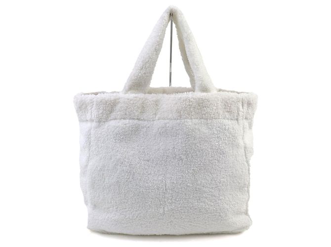 Tote Prada Spugna 1BG130 Weiche Handtasche Schwarz Weiß - Ansicht 3