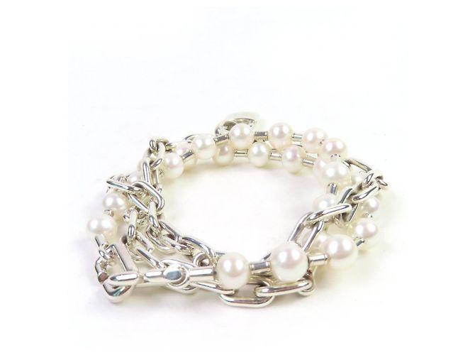 Tiffany & Co Bracciale Pearl Rock Tiffany HardWear Argento - vista 4