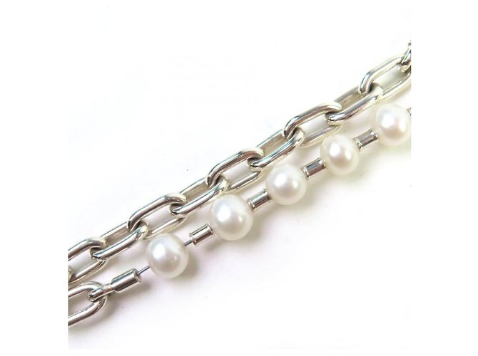 Tiffany & Co Bracciale Pearl Rock Tiffany HardWear Argento - vista 9