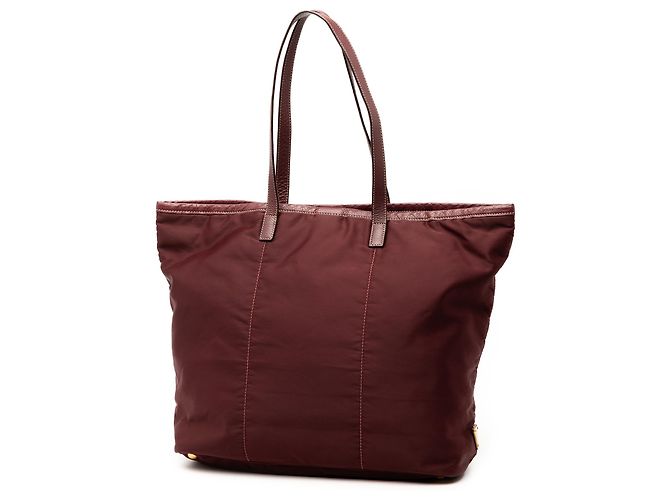 Rote Tessuto Canapa Logo Tote von Prada Bordeaux - Ansicht 2