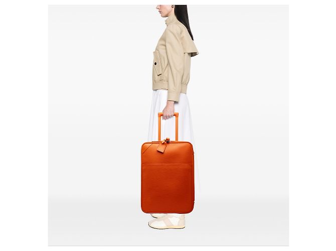 Louis Vuitton Pegase 55 in Epi arancione - vue 9