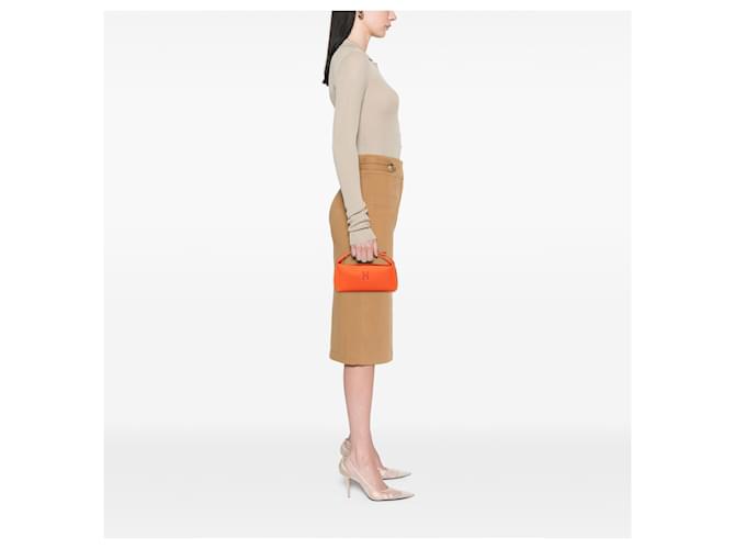 Custodia Hermès Orange Small Toile Bride A Brac Arancione - vista 11