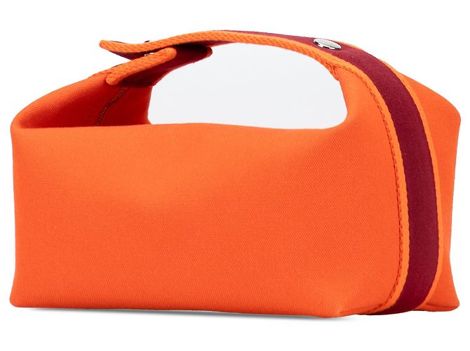 Custodia Hermès Orange Small Toile Bride A Brac Arancione - vista 2