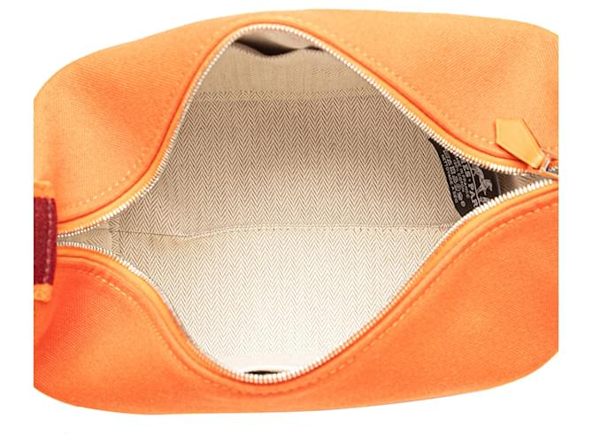 Custodia Hermès Orange Small Toile Bride A Brac Arancione - vista 4