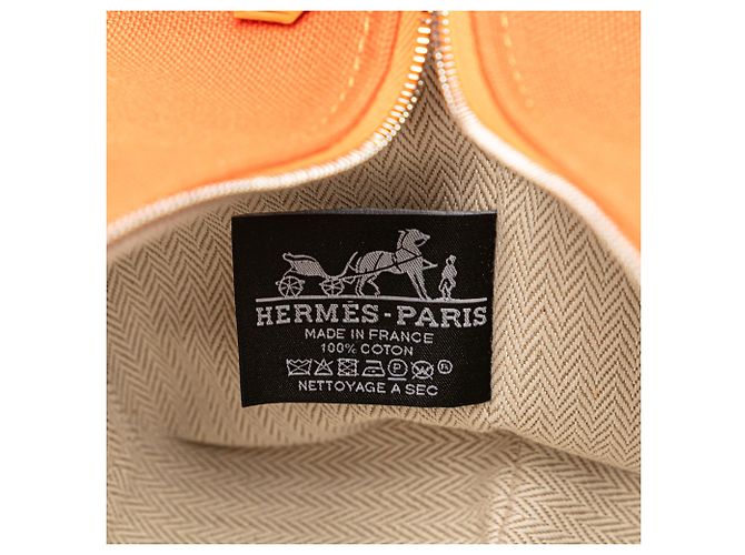 Custodia Hermès Orange Small Toile Bride A Brac Arancione - vista 5