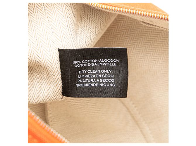 Custodia Hermès Orange Small Toile Bride A Brac Arancione - vista 6