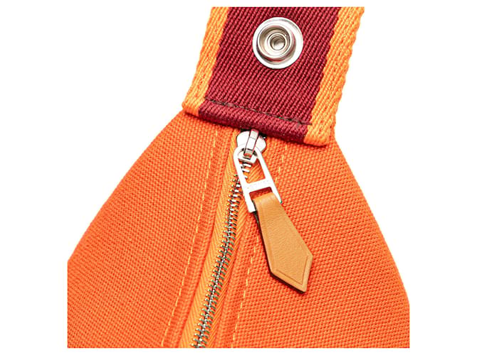 Custodia Hermès Orange Small Toile Bride A Brac Arancione - vista 7