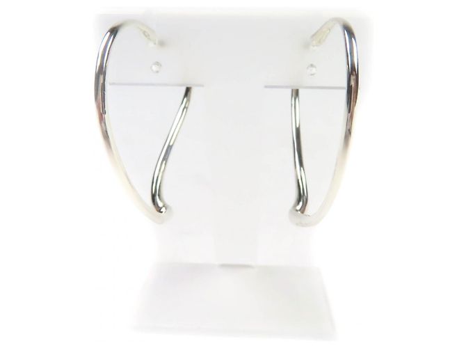 Tiffany & Co Orecchini a cerchio Open Heart di Tiffany Elsa Peretti Argento - vista 4