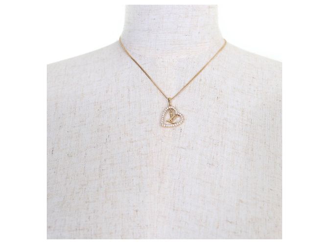 Collana in oro My LV Heart con strass Louis Vuitton D'oro - vista 4
