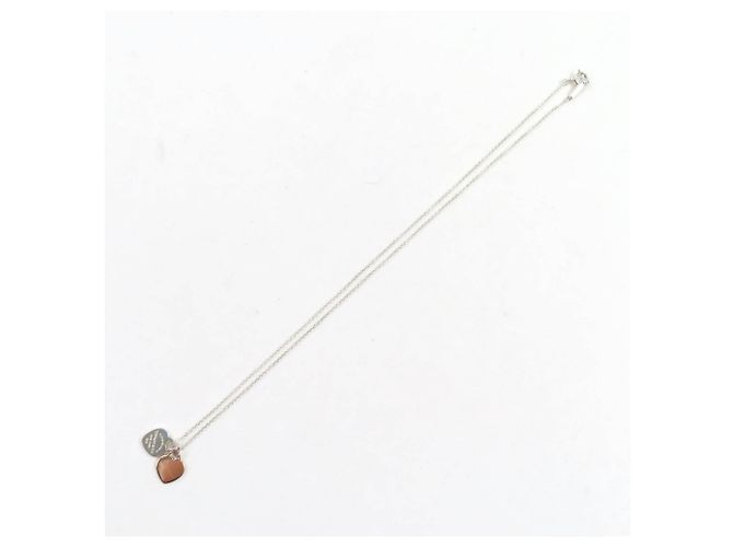 Tiffany & Co Pendente Doppio Cuore Tag Ritorno a Tiffany Argento D'oro - vista 4