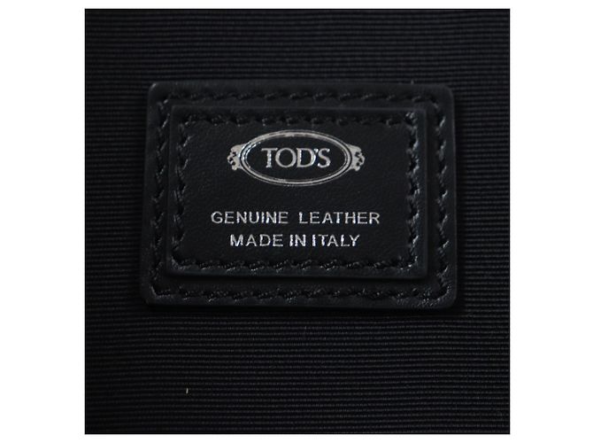 Tod's Medium Fabric and Leather Backpack Black - view 11
