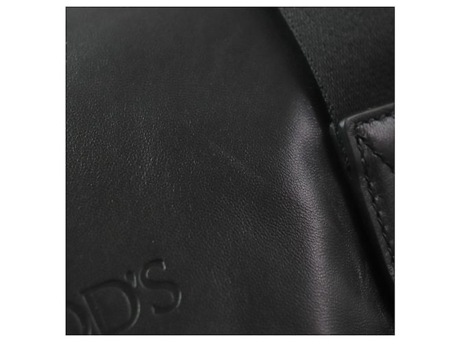 Tod's Medium Fabric and Leather Backpack Black - view 13