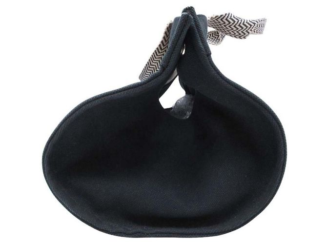 Hermès Bolso tote Hermes Cannes PM Negro Blanco - vista 3