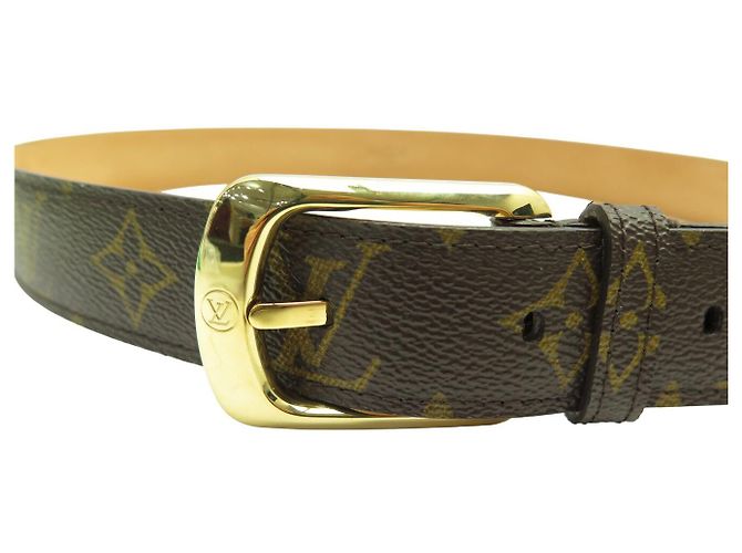 NEUF CEINTURE LOUIS VUITTON ELLIPSE 30MM EN TOILE MONOGRAM M6919 T90 BELT Marron - vue 3
