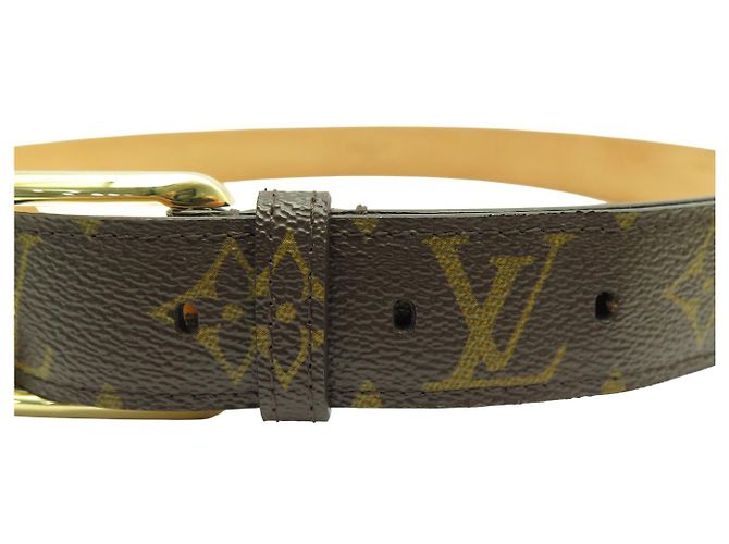 NEUF CEINTURE LOUIS VUITTON ELLIPSE 30MM EN TOILE MONOGRAM M6919 T90 BELT Marron - vue 4