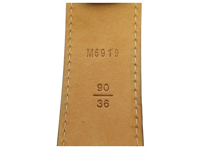 NEUF CEINTURE LOUIS VUITTON ELLIPSE 30MM EN TOILE MONOGRAM M6919 T90 BELT Marron - vue 8