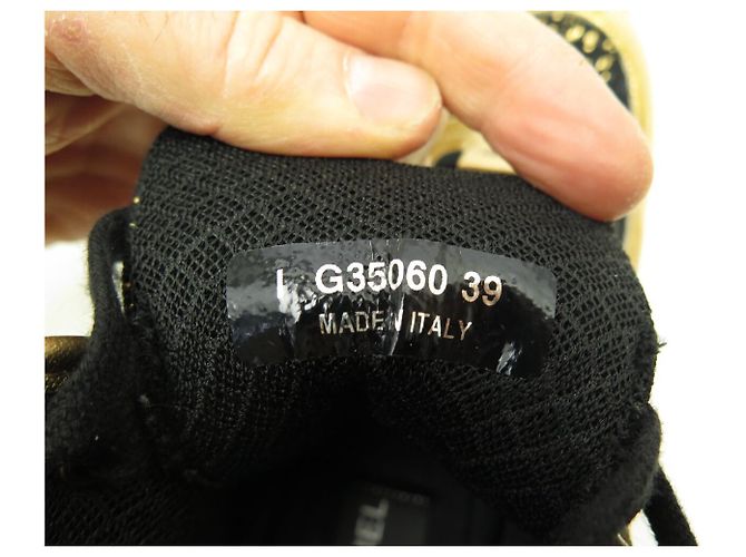 NEUE CHANEL G35060 HOHE TRAINER LOGO CC 39 SNEAKERS Schwarz - Ansicht 10