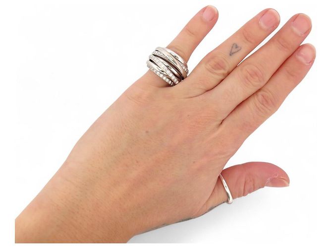 de Grisogono NEUER GRISOGONO ALLEGRA RING 18K WEISSGOLD 32G T48 2CT DIAMANTEN RING Silber - Ansicht 16