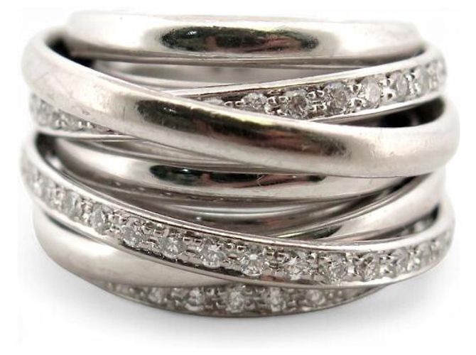 de Grisogono NEUER GRISOGONO ALLEGRA RING 18K WEISSGOLD 32G T48 2CT DIAMANTEN RING Silber - Ansicht 2