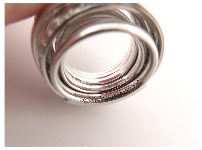 de Grisogono NEUER GRISOGONO ALLEGRA RING 18K WEISSGOLD 32G T48 2CT DIAMANTEN RING Silber - Ansicht 7