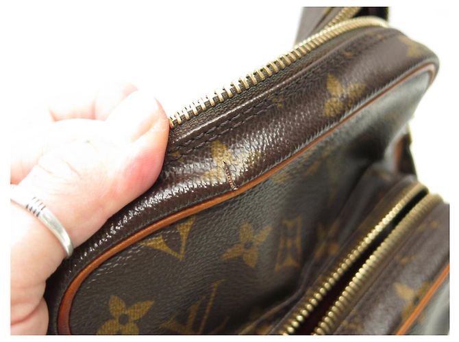 VINTAGE SAC A MAIN LOUIS VUITTON SACOCHE AMAZONE M45236 TOILE MONOGRAM BAG Marron - vue 14