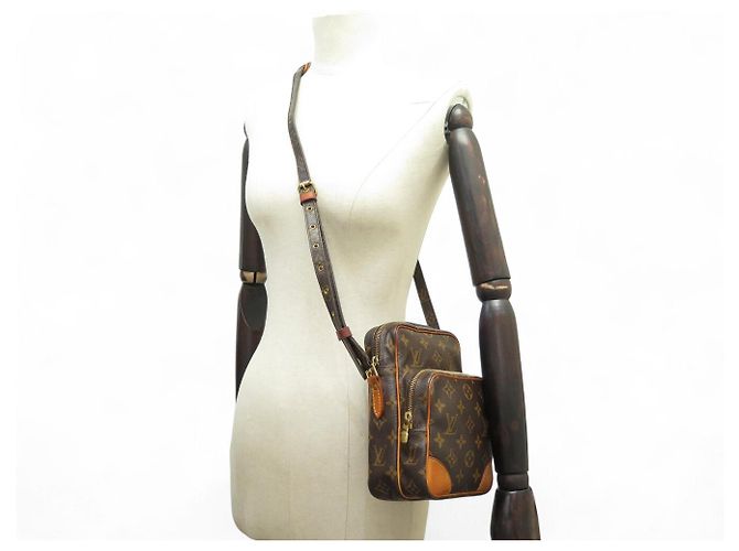 VINTAGE SAC A MAIN LOUIS VUITTON SACOCHE AMAZONE M45236 TOILE MONOGRAM BAG Marron - vue 7