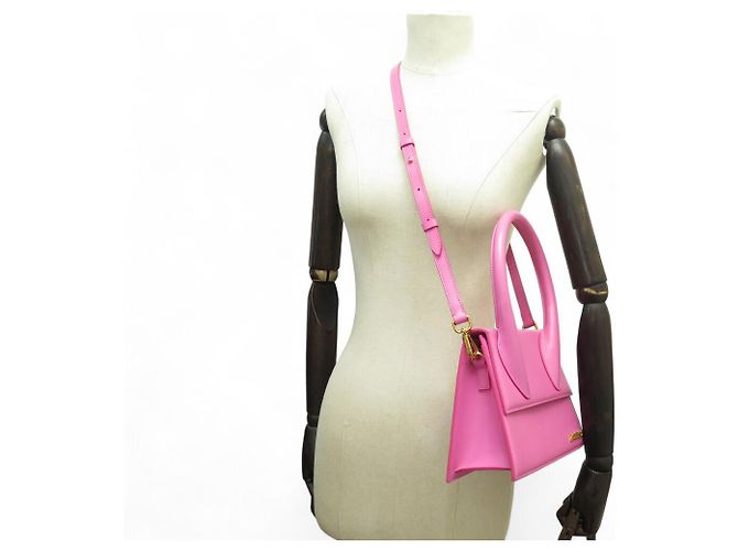 BORSA JACQUEMUS LE GRAND CHIQUITO GM IN PELLE ROSA CON TRACOLLA - vista 9