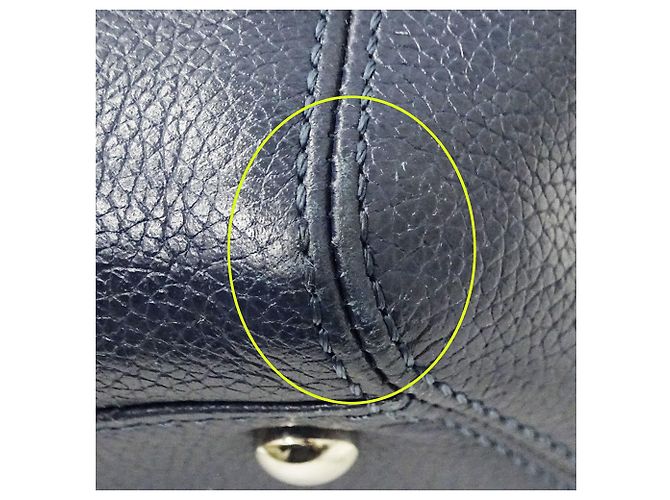 Executive Borsa tote esecutiva da donna Chanel in pelle di vitello blu - vista 10