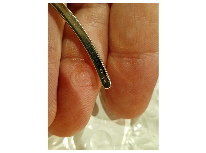 Gucci Pendente vintage a goccia in onice e oro bianco 750/00 Nero Argento - vista 10