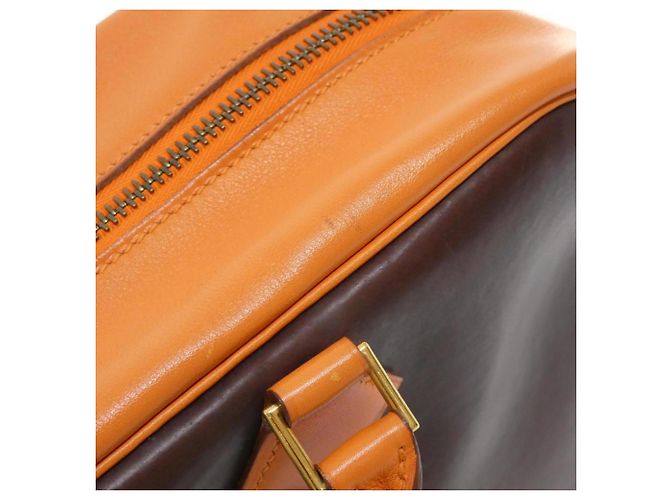 Hermès Plume Handtasche Orange Damier ebene - Ansicht 4