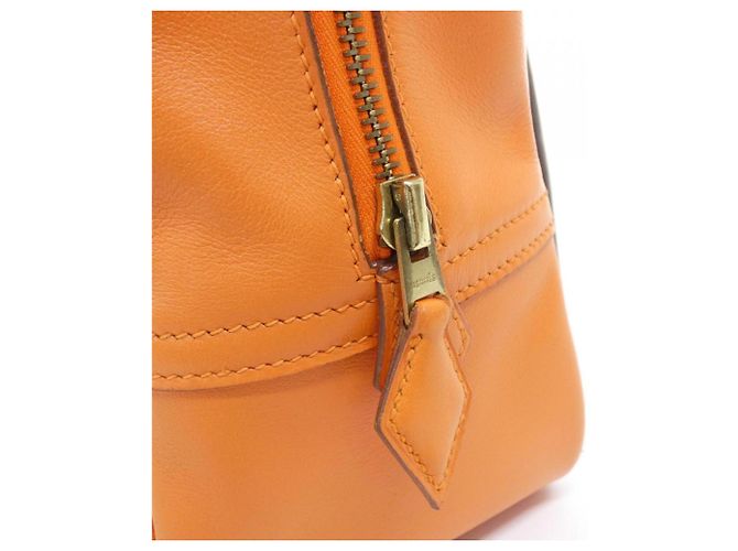 Hermès Plume Handtasche Orange Damier ebene - Ansicht 5