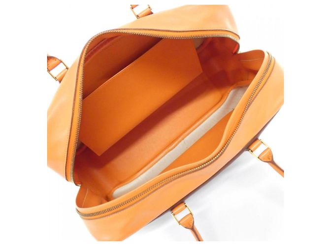Hermès Plume Handtasche Orange Damier ebene - Ansicht 7