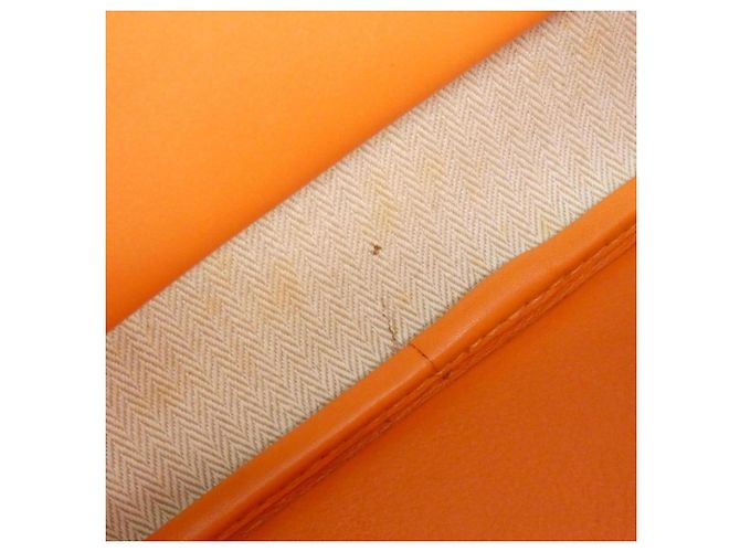 Hermès Plume Handtasche Orange Damier ebene - Ansicht 8