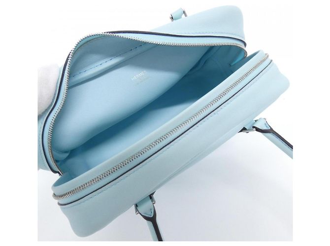 Hermès Mini Plume Handtasche Blau - Ansicht 5