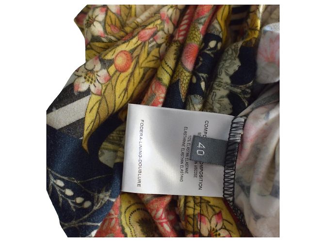 Alexander McQueen Multicolor Floral Geometric Print Jersey Bodycon Kleid Größe 40 Mehrfarben - Ansicht 4