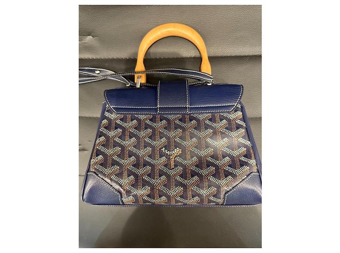 Borsa Goyard Saigon Soft Mini Blu Navy Pelle - vista 4